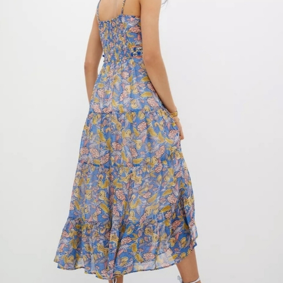 Anthropologie Verb Vineyard Tiered Floral Embellished Maxi Dress NWT Sz10 - Picture 2 of 8